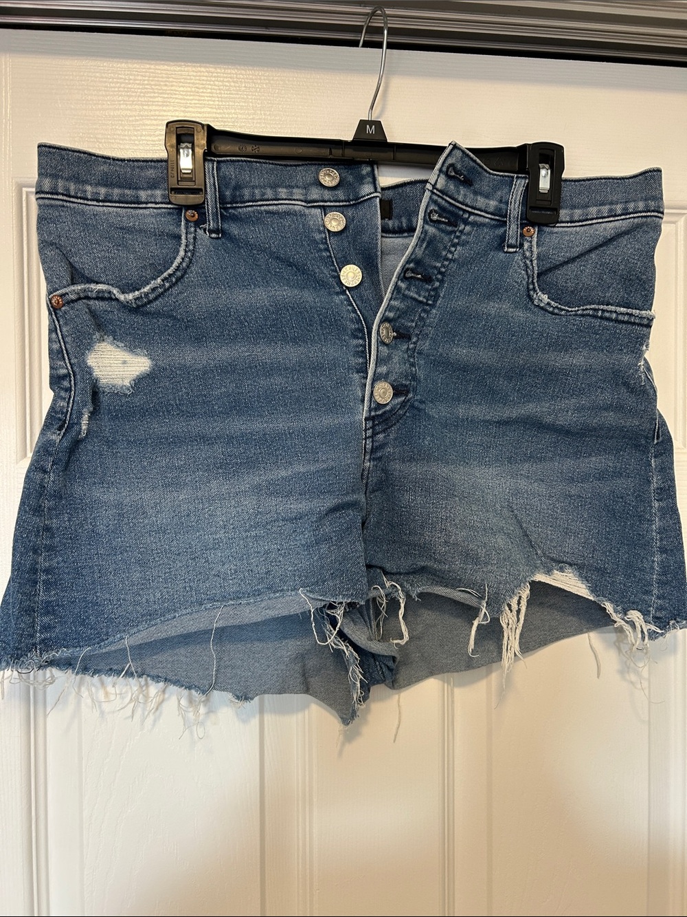 Distressed Blue Denim Women’s Shorts